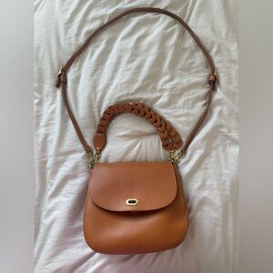 Clare V Louis Turnlock - Tan.  includes short and long strap!